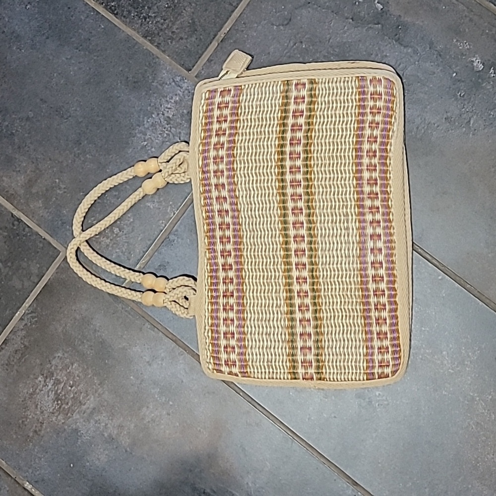 Vintage Woven Tote Bag Or Purse Made In Italy
